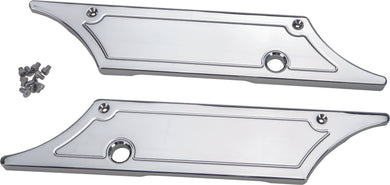 P1 SADDLE BAG LATCH COVERS 93-13 SMOOTH CHR